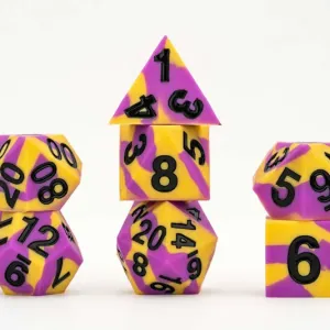 Intersex Pride : Sharp Edge Silicone Rubber Dice Set