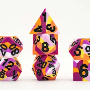 Lesbian Pride : Sharp Edge Silicone Rubber Dice Set