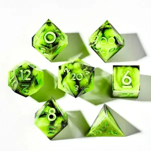 Neon Smoke 7-Piece Polyhedral Dice Set