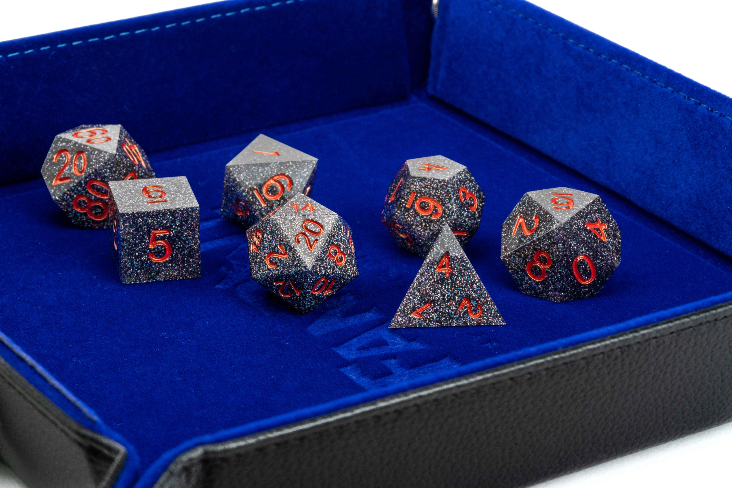 Black Glitter Dice