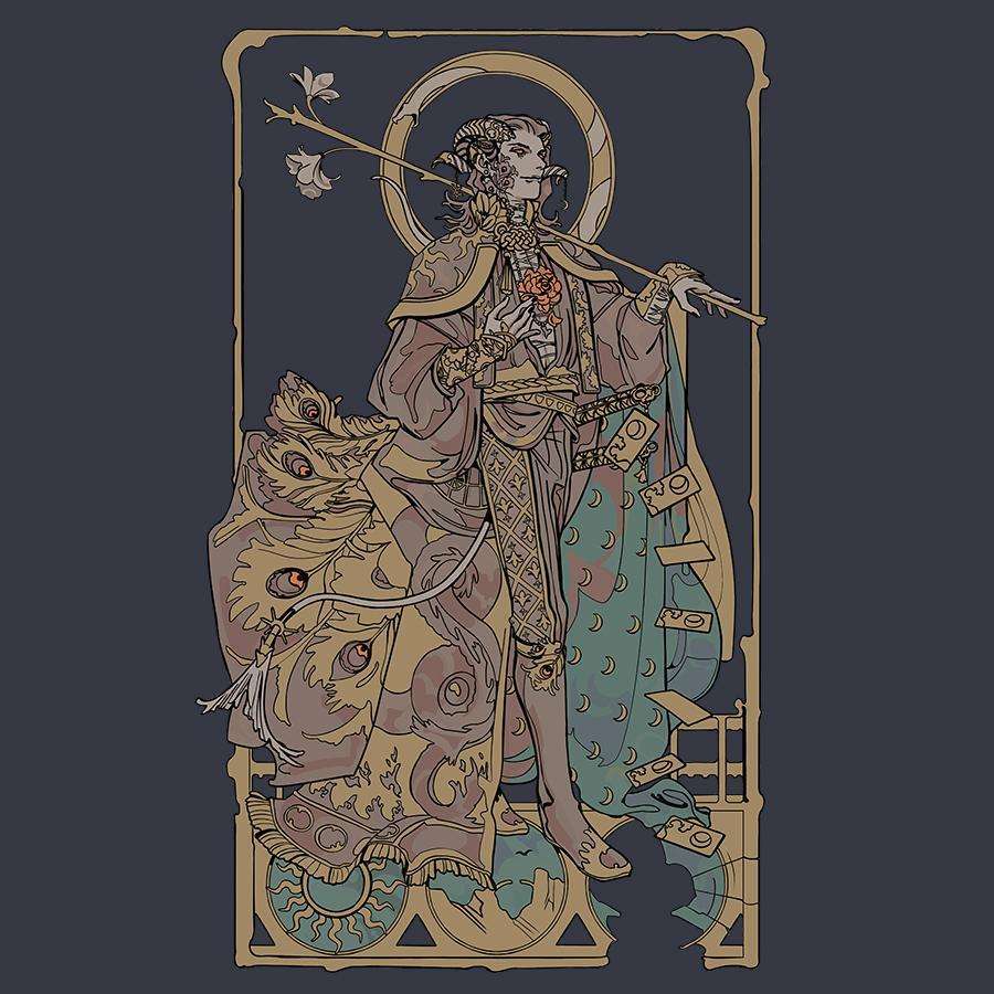 Mollymauk Tealeaf Long May He Reign T-shirt