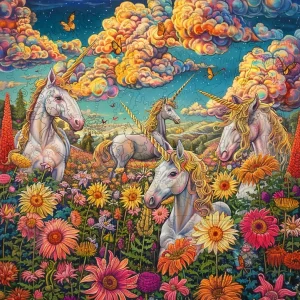 Unicorn Utopia Wooden Jigsaw Puzzle