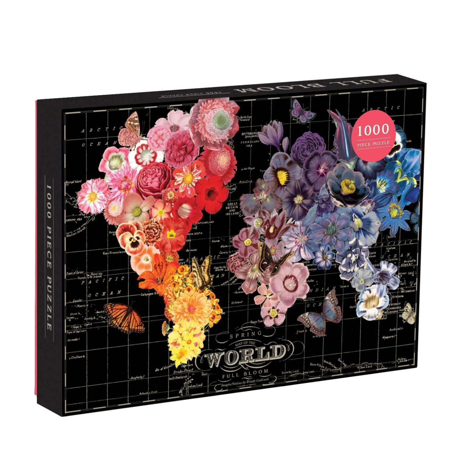 Full Bloom Map of the World Puzzle
