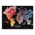 Full Bloom Map of the World Puzzle sq