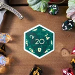Green D20 Sticker