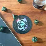 Holographic Cat d20 Sticker
