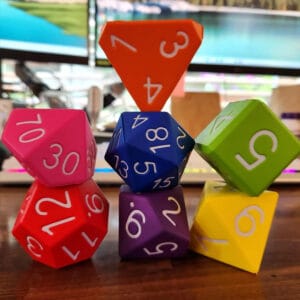2 Inch Polyhedral Set (7 Dice) Zucati Big Foam Dice